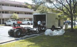 Servicing the clutch in Motel car park